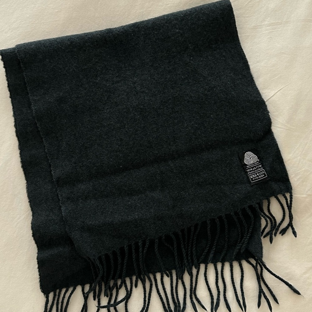 Dark Grey Wool Scarf